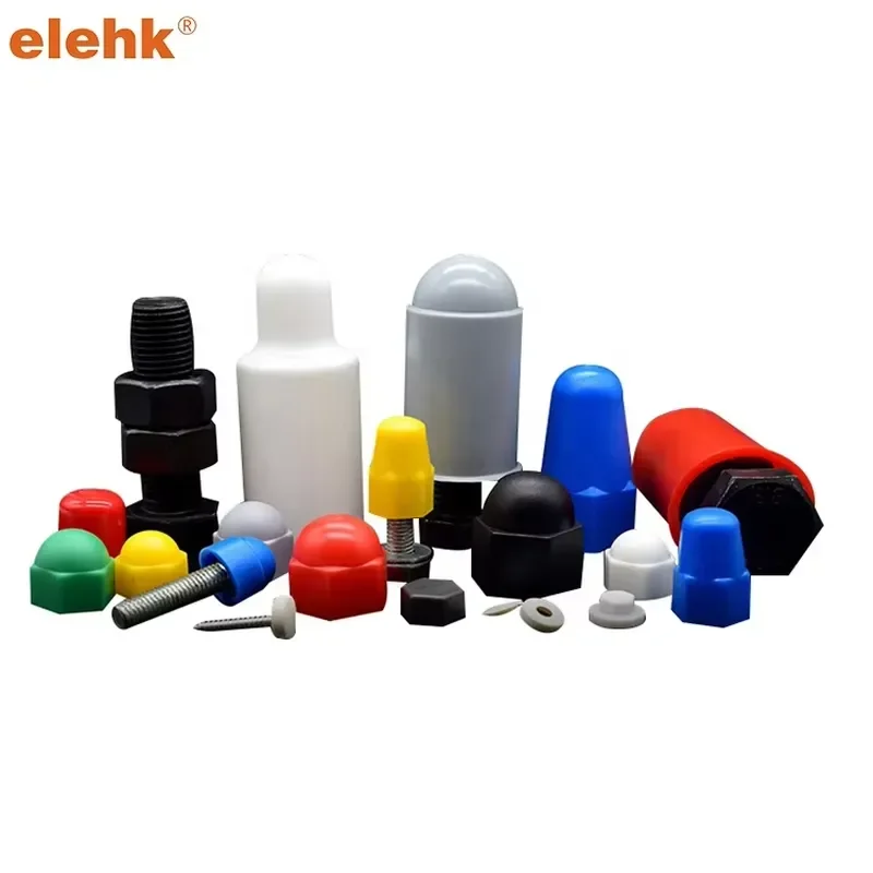 Elehk Plastic Round Dome Hexagon Bolt Nut Cover Plastic Protection Dome Bolt Nut Cap Cover M8*13 18000PCS/CTN Black