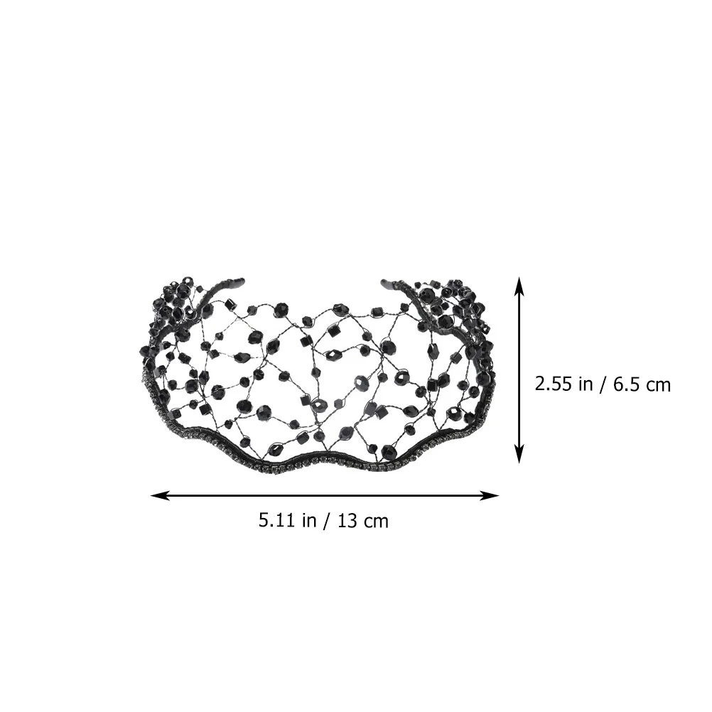 

Crystal Alloy Head Net Hair Accessories Women Bridal Jewelry Wedding Headband Artificial Diamonds Durable Layered Gift Hair