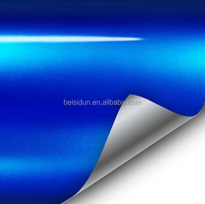 

Gloss PET Liquid Metal Blue Color Change Car Film for Car Vehicle Boats Body Wrapping Liquid Metal Blue Vinyl Wrap