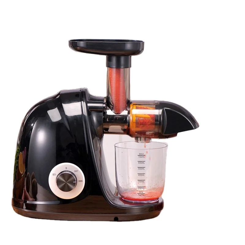 2026-Black Horizontal Slow Juicer High Quality Wholesale Cold Press Masticating Juicer for Kitchen Appliances TWO Sets