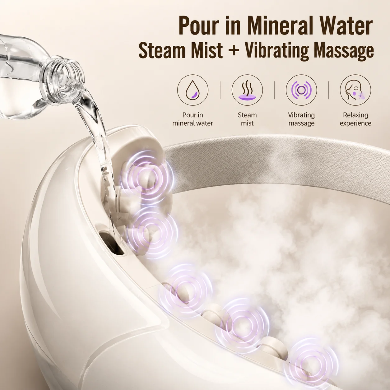 Smart Steam Eye Massager Electric Hot Compress Eye Care Device Rechargeable Vibration Mask for Eye Strain Relief Home Use