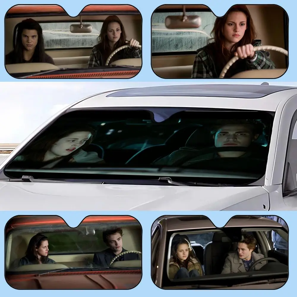 T-Twilight Movie Sun Visor Retractable Car Sun Visor Anti-Glare UV Protection Front Window Sunshade