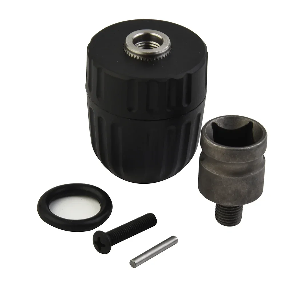 Convertitore per mandrino autoserrante da 0,8-10 mm Adattatore per punta da trapano con filettatura 3/8-24UNF Adattatore per presa quadrata da 1/2