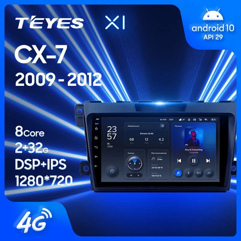 TEYES X1 For Mazda CX7 CX-7 CX 7 ER 2009 - 2012 Car Radio Multimedia Video Player Navigation GPS Android 10 No 2din 2 din dvd