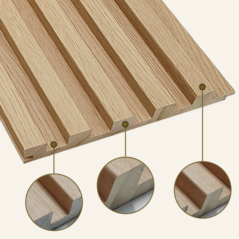 Modern Waterproof 3d Panels Interior Wood 3d Wall Panel Solid Wood Fluted Wall Panel For Wall Decoration