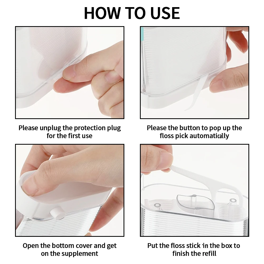 موزع خيط تنظيف الأسنان، أعواد أسنان بلاستيكية مع خيوط، أدوات تنظيف الأسنان، صندوق تخزين يتضمن 88 قطعة خيط تنظيف الأسنان #4
