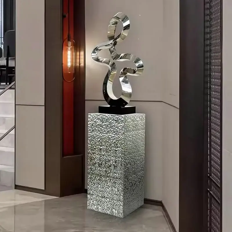 Star of hope stainless steel art sculpture, creative marble indoor decoration, music symbol design landing decoration ZY156FH