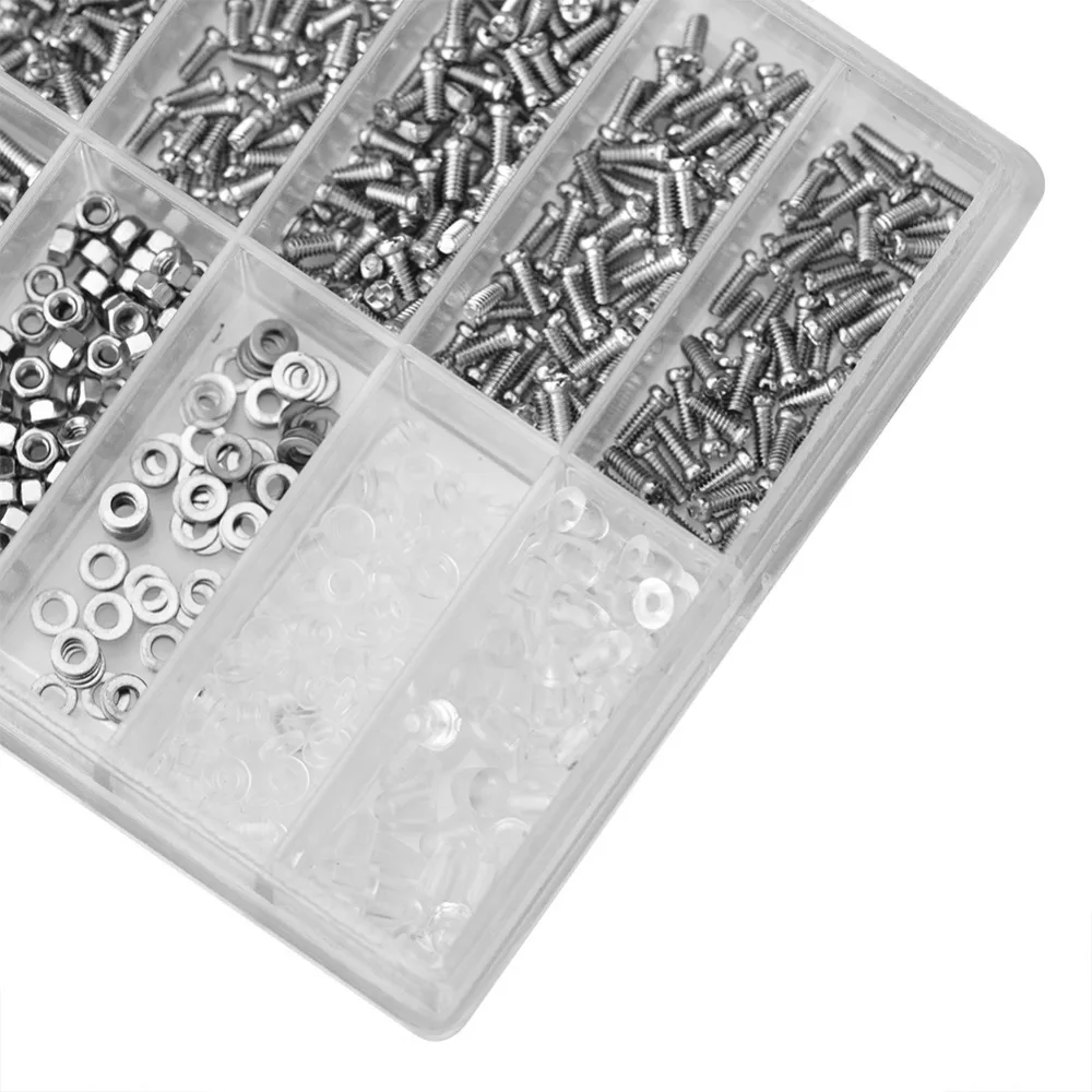 ชุดสกรูไมโครสแตนเลสครบชุด 1000 ชิ้น สกรูซ่อม สกรูขนาดเล็ก ซ่อมแว่นตา