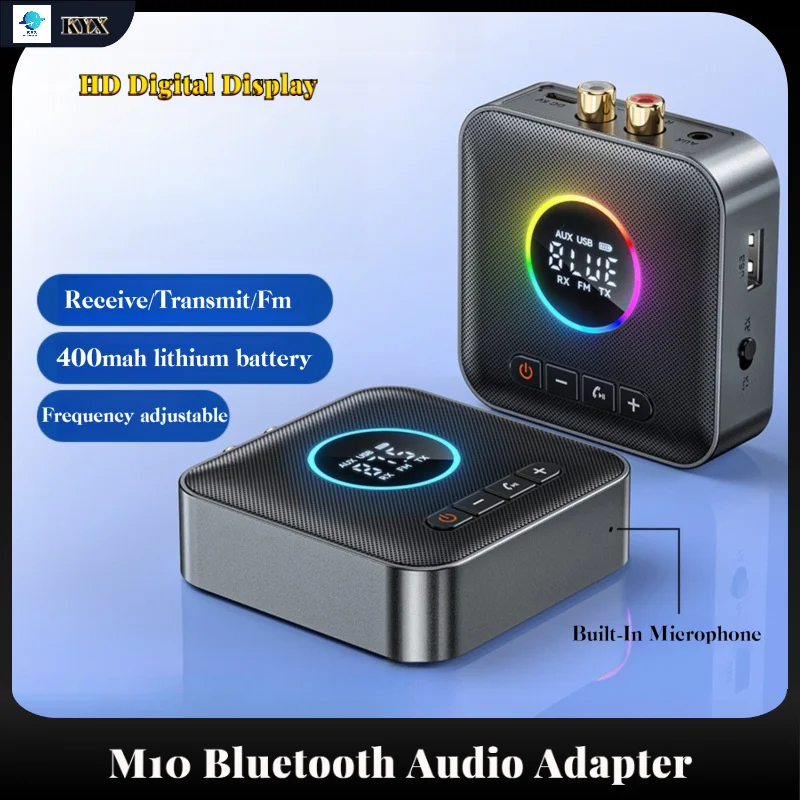 

Bluetooth 5.4 Audio Receiver Transmitter Adapter FM USB 3.5MM AUX RCA Stereo HIFI Music LED For Speakers PC TV Projector