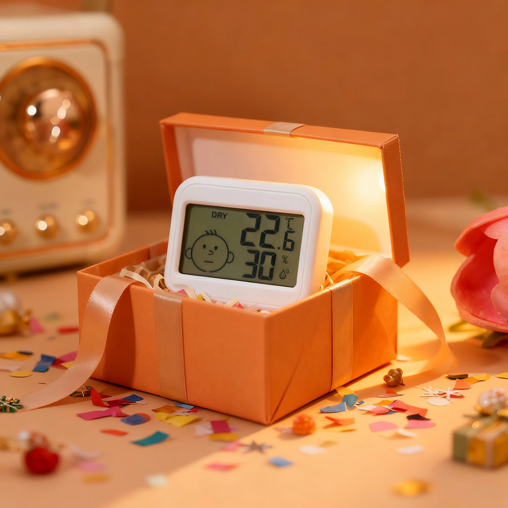 LED Thermometer Thermo-Hygrometer Multifunction Electronic Clock Temperature Humidity Meter Weather Station for Home With Alarm