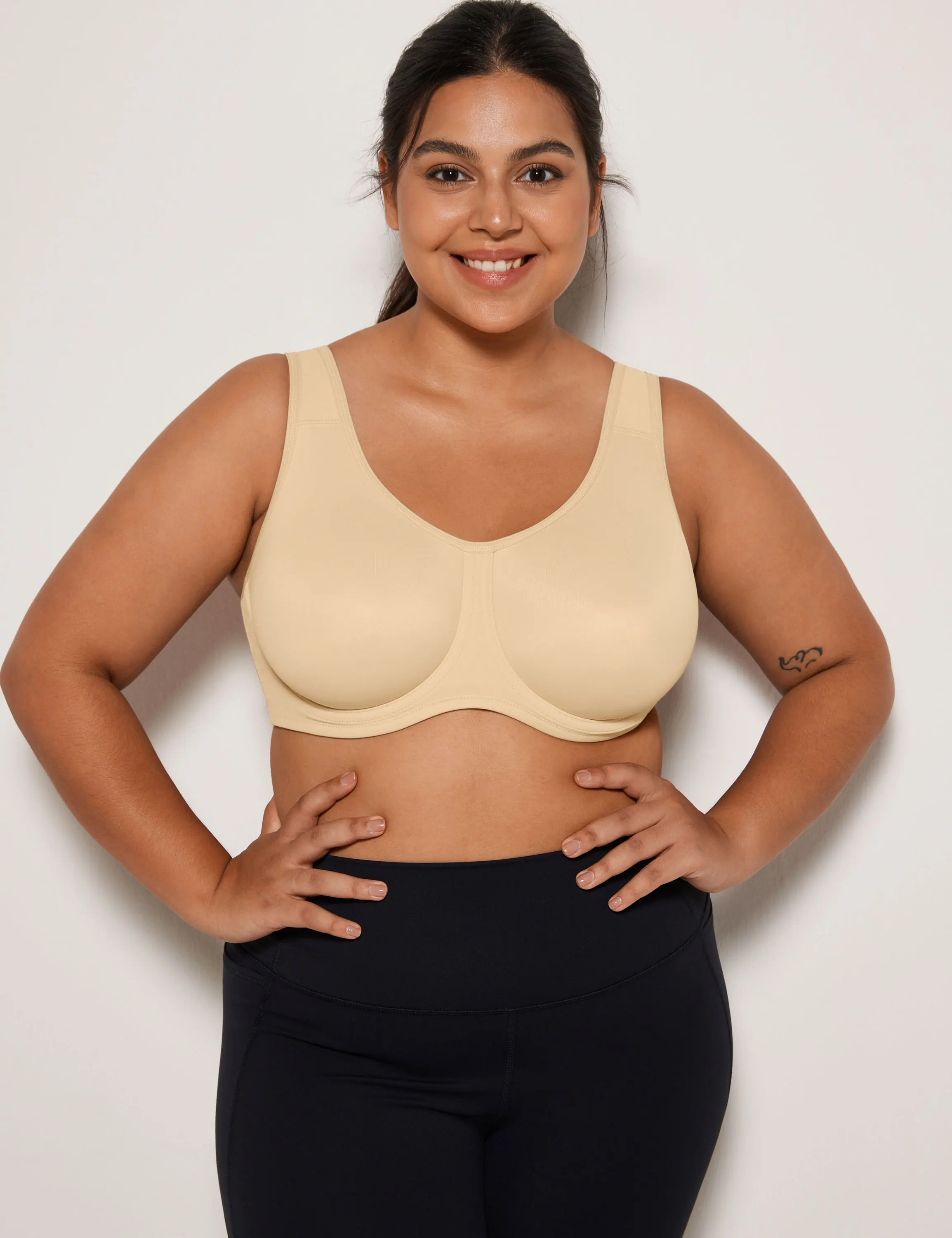 Reggiseno sportivo con ferretto a controllo massimo da donna ad alto impatto Plus Size con spalline regolabili reggiseno attivo