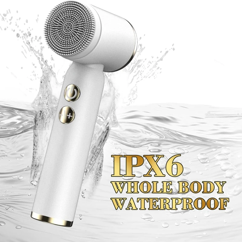 Portable Waterproof Facial Cleansing Spin Roller Sonic Massager Cleaner Brush Silicone Electric Face Brush Cleanser