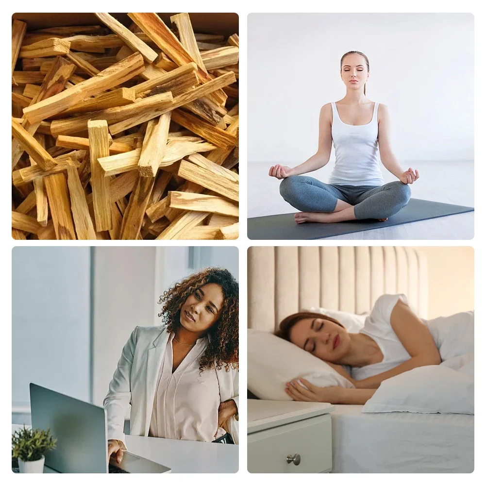 7-10CM bastoncini di incenso naturale Palo Santo bastoncini di legno per sbavature aromaterapia brucia bastoncini di legno senza profumo soggiorno