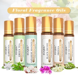 EUQEE 6PCS Flower Series Fragrance Oil Set -10ml Japanese Magnolia Black Orchid Gardenia Green Tea Freesia Lily of the valley
