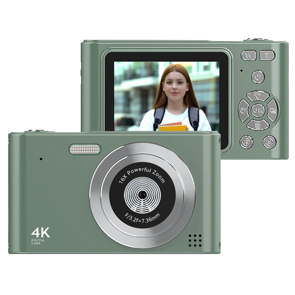 Student digital camera 2.4inch screen 2.5K video 48MP photo kids camera 16X zoom Anti-shake face recognition digital HD camera