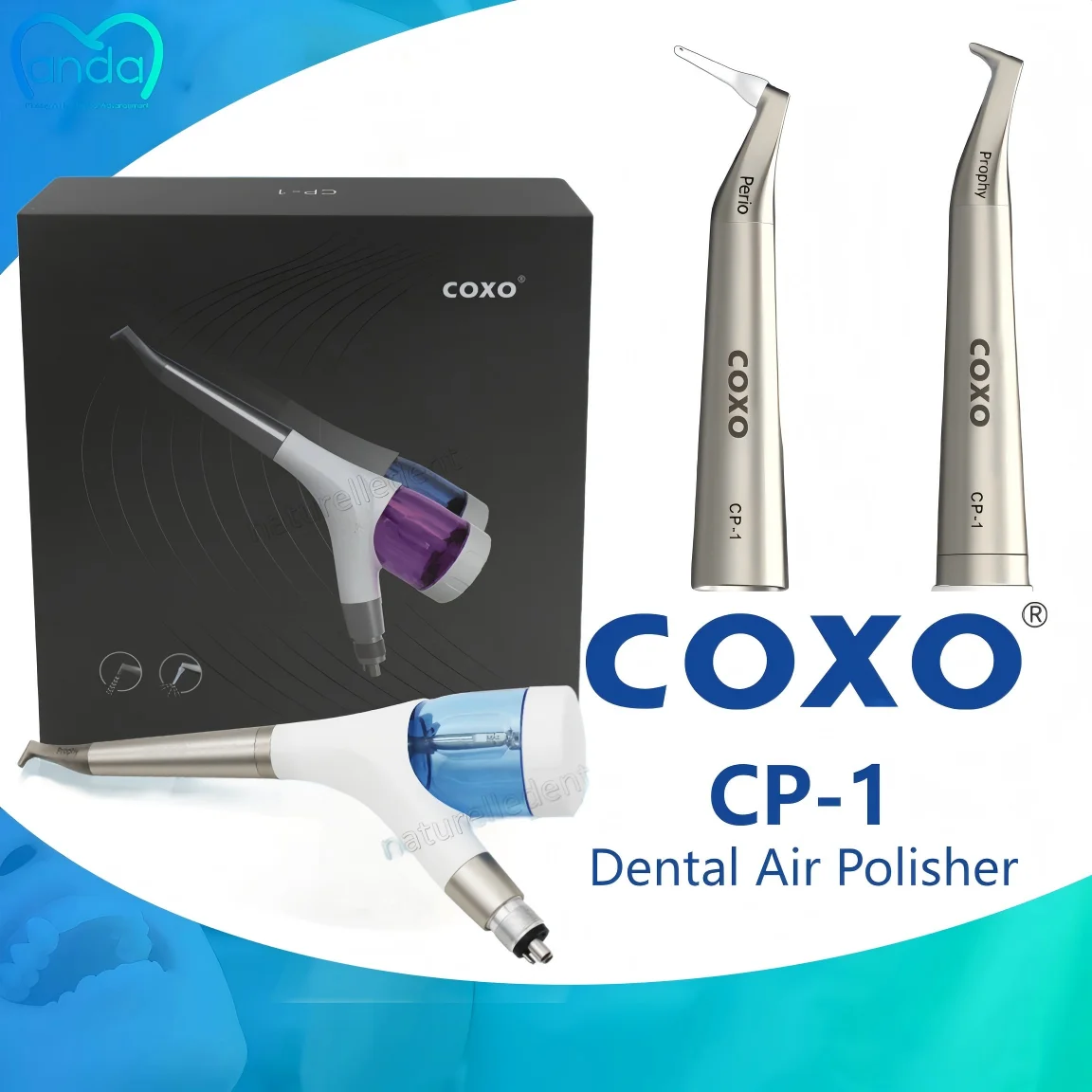 

Двухрежимный стоматологический пескоструйный аппарат COXO CP-1 — водяная насадка 0,7 мм + порошковая насадка 1,4 мм для нежной полировки