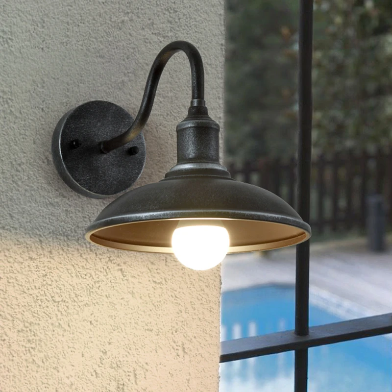 

American style outdoor door waterproof wall lamp retro industrial style balcony outdoor wall corridor villa garden wall lamp