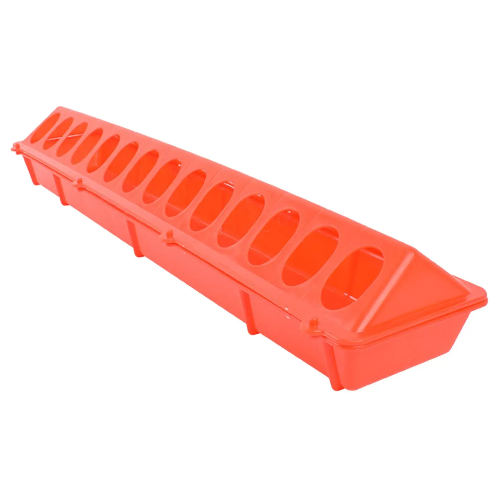 Plastic Flip Top Poultry Feeder Birds feed Long Trough Water Bowl Farming Tool Box for Peacock Pheasants Cockatiels Chick Pigeon