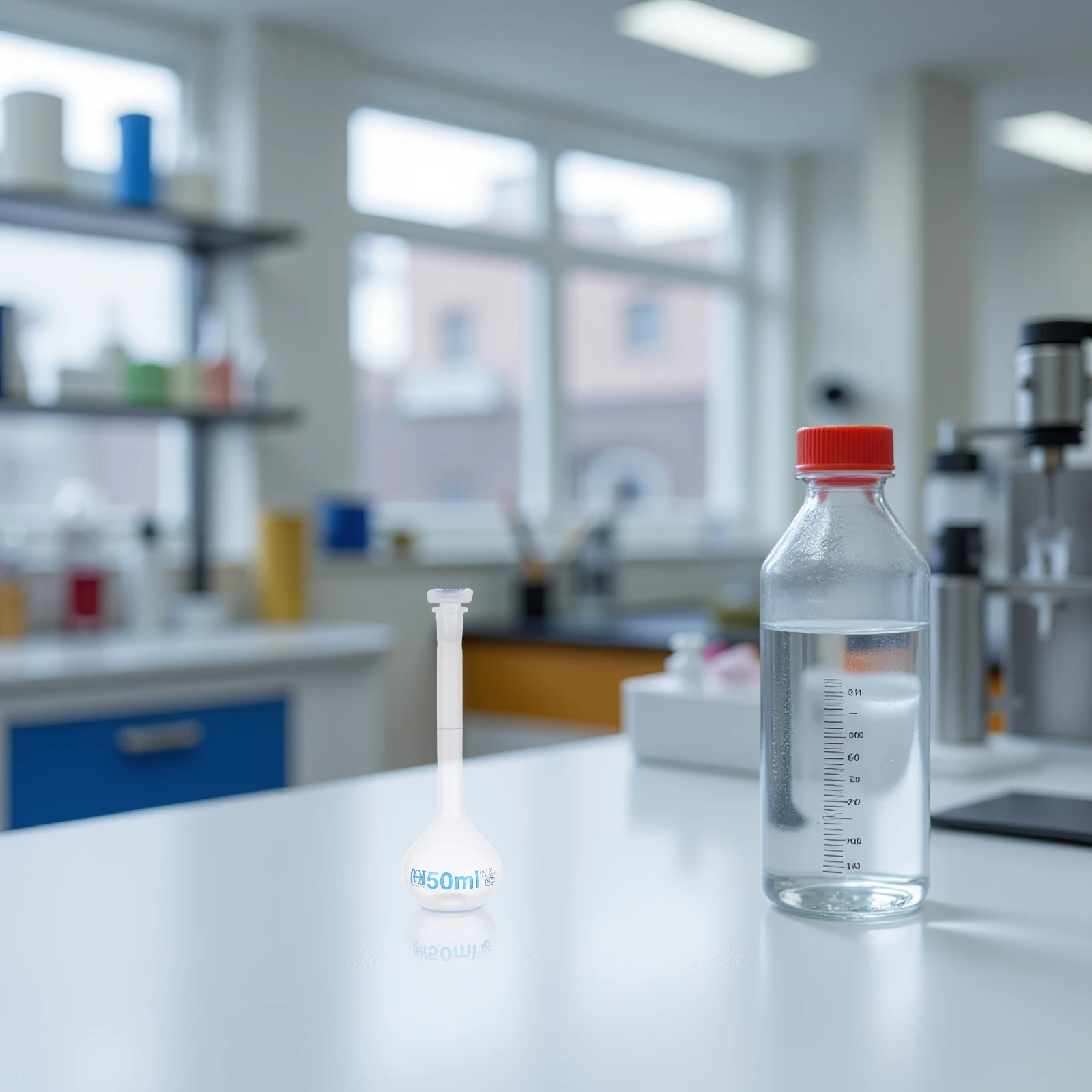 

Plastic Capacity Flask Laboratory Bottles Science Volumetric Measuring with Experiment Pp