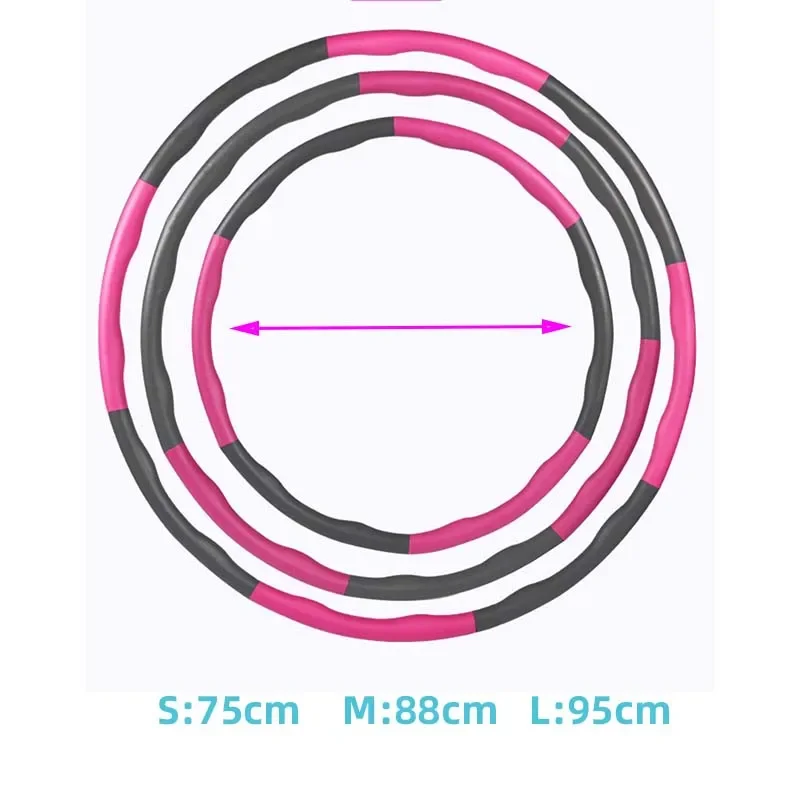 Removable Sports Hoops for Women, Fitness Circle, Rainbow Ball, Massage Exercise, Gym Workout, Fitness Equipment, 6 Sections