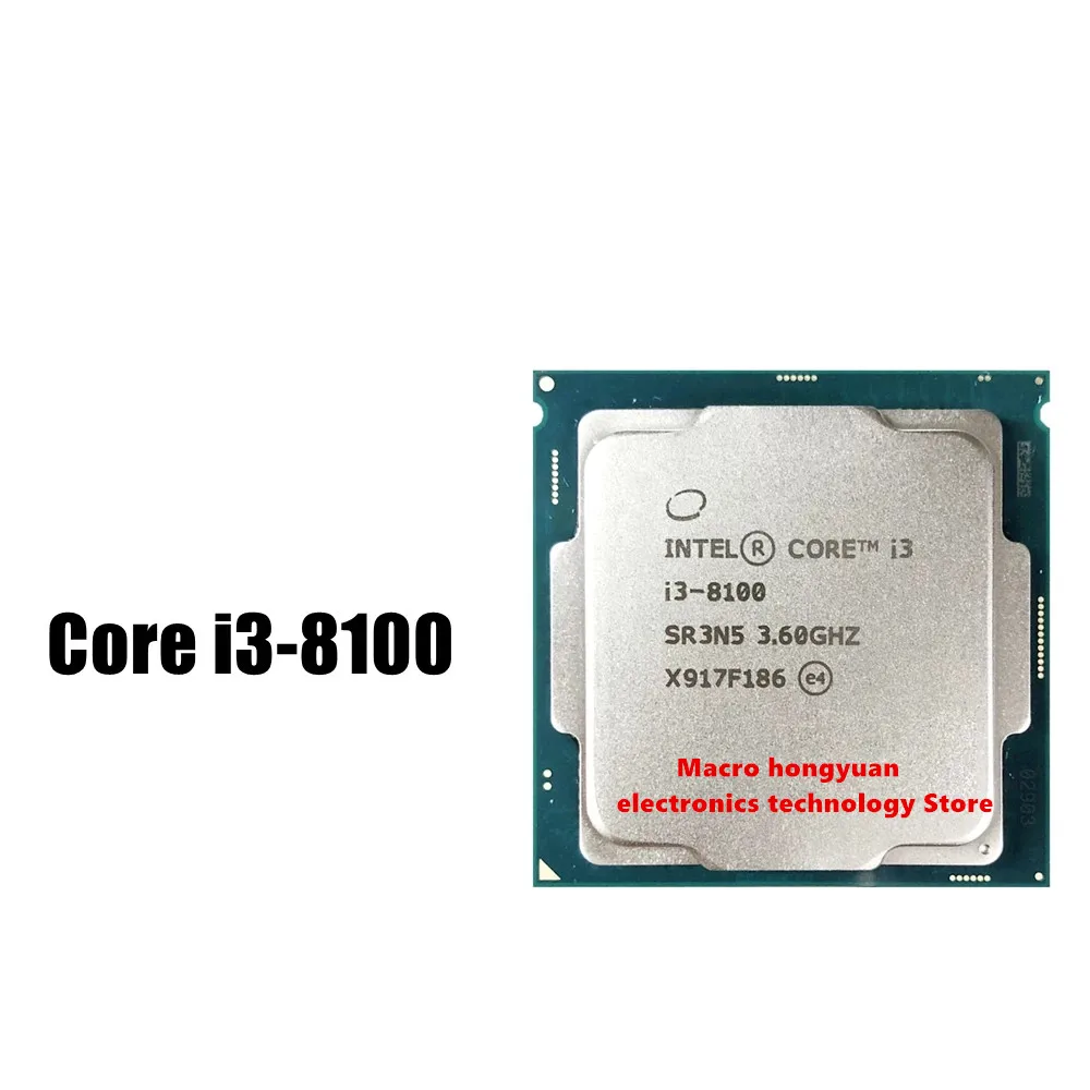 

original Core i3-8100 i3 8100 3.6GHz dört çekirdekli dört iplik CPU İşlemci 6M 85W LGA 1151