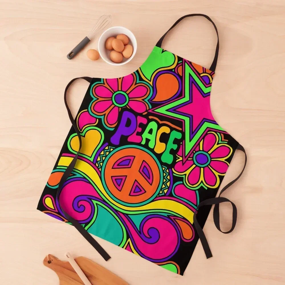 

Pretty Pink n Colorful Hippy Trippy Design Apron Waterproof professional hairdresser Cooking For Man Apron