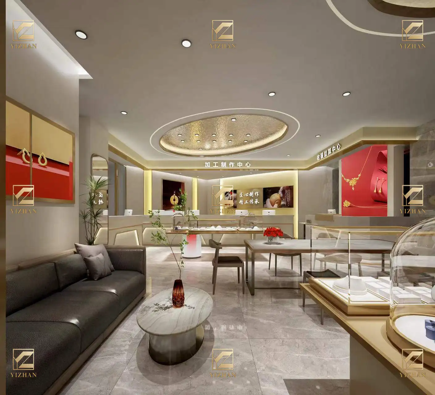 Custom.Customized Jewelry Glass showcase Brand Factory for Maximizing Eye-catching Display. Jewelry showcase Stand for Gold Jewe