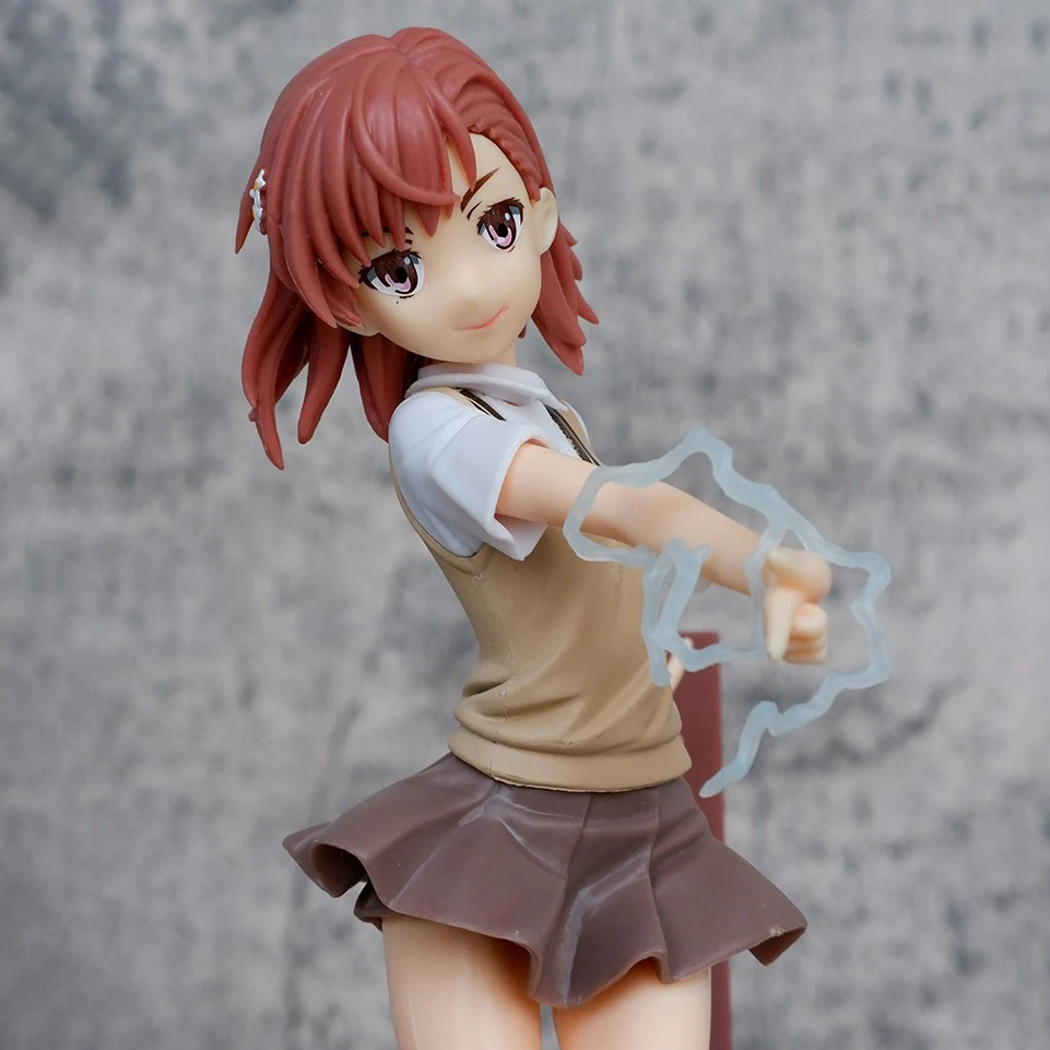 A Certain Magical Index Anime Figure Railgun Cannon Sister Misaka Mikoto Swimsuit Action Figure Statue Pvc Model Doll Gift Toys