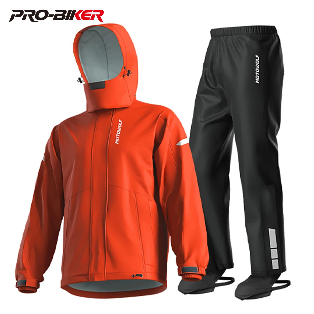

Motorbike Rain Coat Rainstorm Prevention Moto Clothing Waterproof Motorcycle Cross-country Raincoat Hiking Fishing Camping