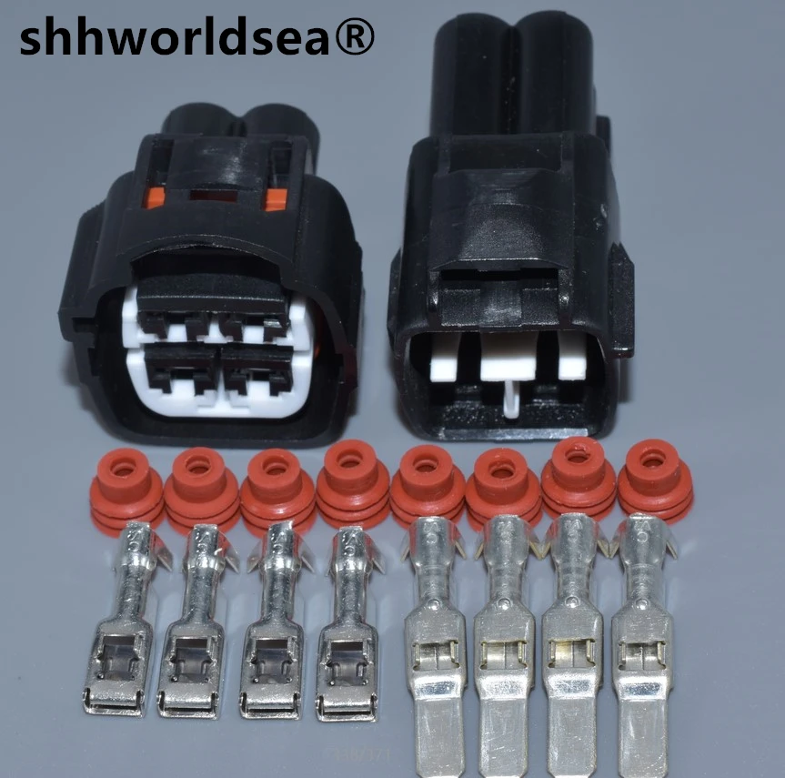 

shhworldsea 4 Pin Auto Headlight Light Socket Oxygen Plug Fan Sockets Connector For Ford Toyota 7283-7041-30 7283-7041-40