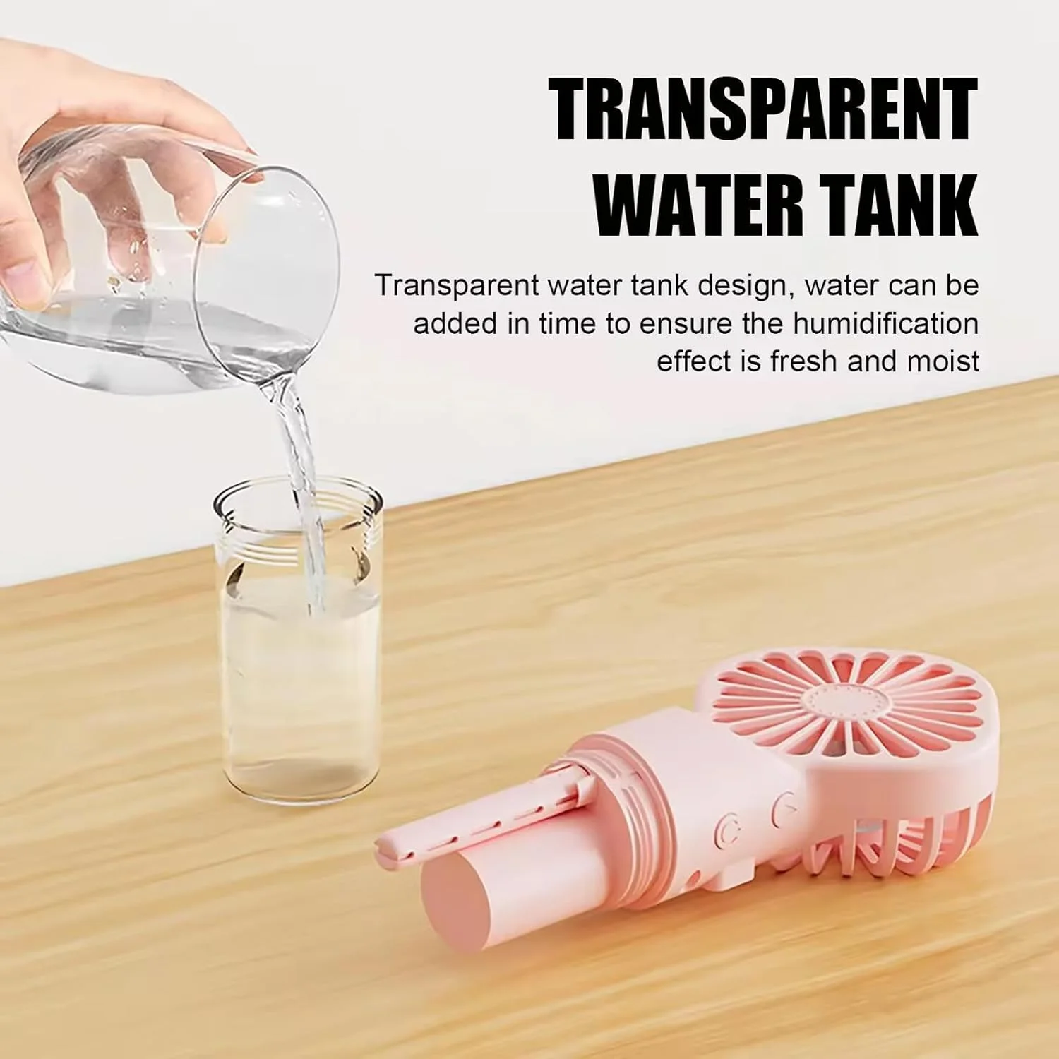 مروحة محمولة باليد، مروحة رذاذ محمولة - مروحة رذاذ تعمل ببطارية قابلة لإعادة الشحن - مروحة رذاذ الماء - رذاذ في الهواء الطلق