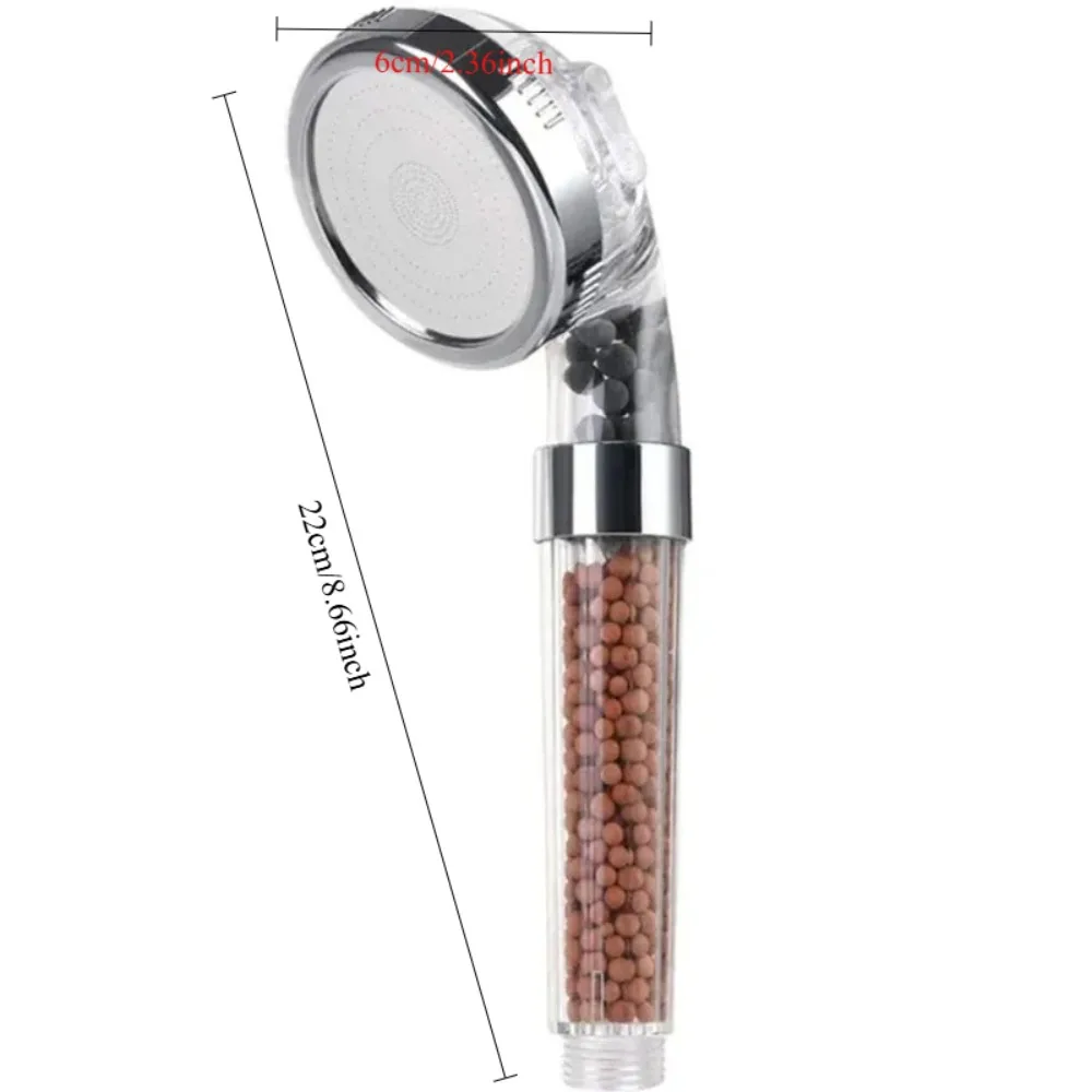 

Water Saving High Pressure Shower Head High Pressure Adjustable Rainfall Shower Anion Filter Function Handheld SPA Showerheads