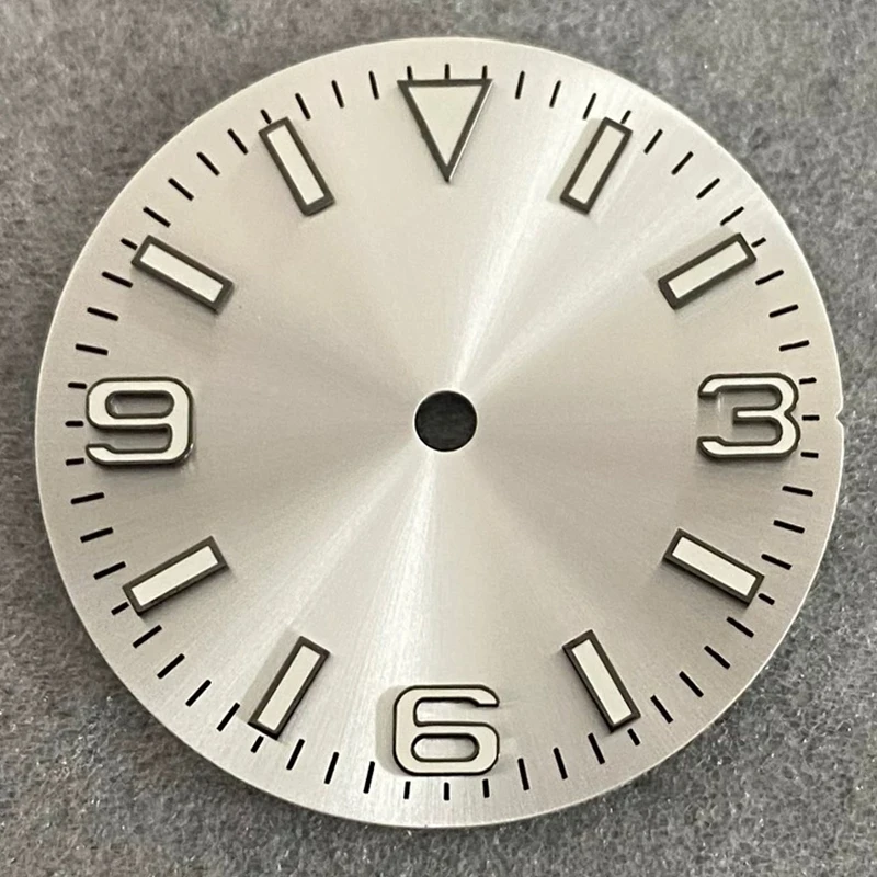 28,5 mm kein Logo-Zifferblatt, Solar-Nageldekoration, grünes Leuchtzifferblatt + Zeiger, Zifferblatt für NH35/NH36/4R/7S-Uhrwerk, modifizierte Reparatur – Detail 5