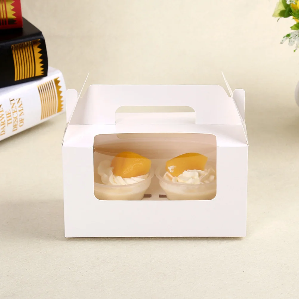 

10 Set Cake Box Boxes Cupcake Pastry Bakery Baking Muffin Containers Boexes Paper