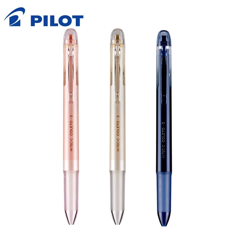 1pcs Pilot 3 Color Multi-Function Module Pen Coleto Pen Box Card Head Neutral Solid Color Pen Case Without Refill Pen Holder