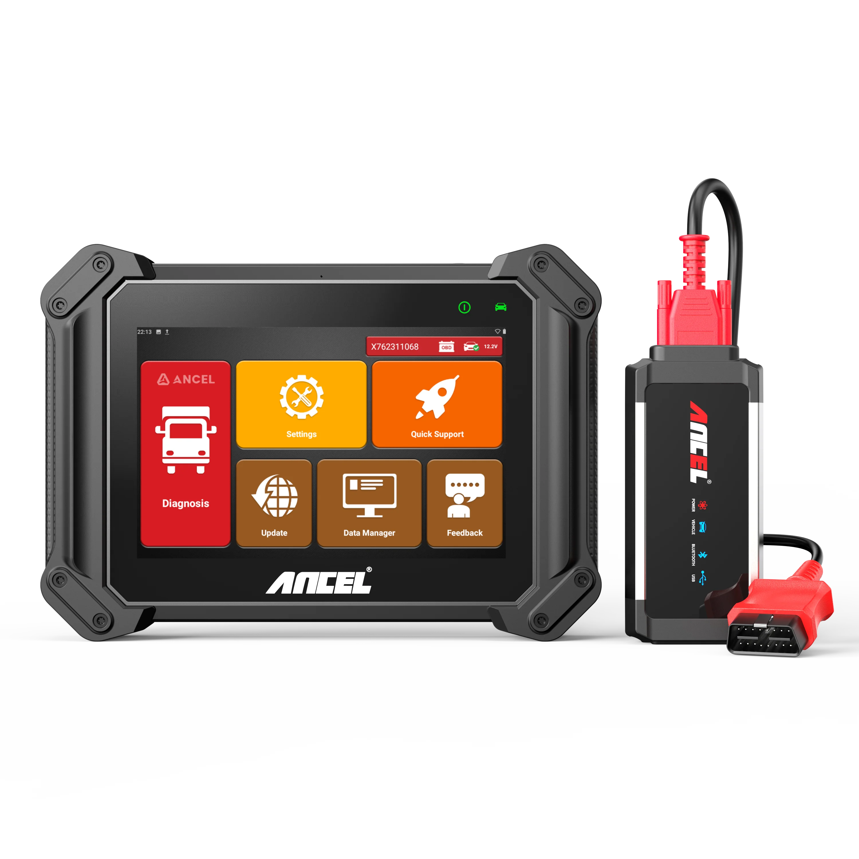 Ancel V6HD Market Heavy D uty Truck Scanner D  iesel DPF Regen System Tool 1 Year D AF C aterpillar Models