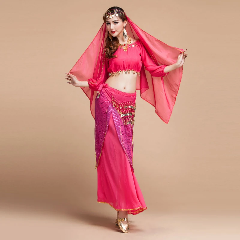 Belly Dance Costumes Set For Women Bollywood Dance clothng  Halloween Carnival  bellywood dancewear Indian Dancer Suit