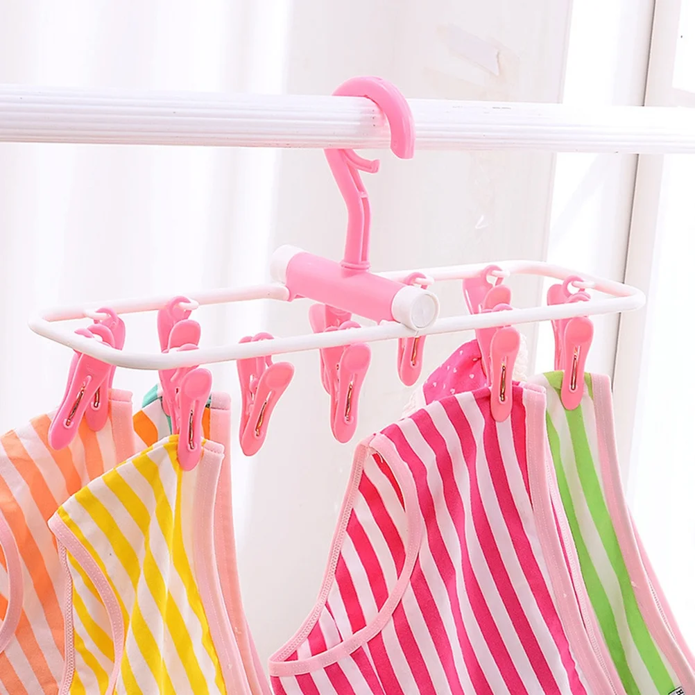 

Clip Drip Hanger Foldable Laundry Drying Rack For Delicates Rust Resistant Pegs Easy Storage Air Dry Organizer