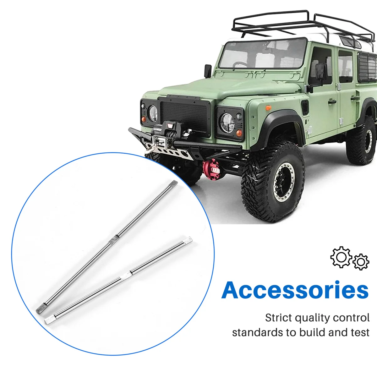 2Pcs Front & Rear Axle Shaft for MN D90 D91 D96 MN-90 MN99S 1/12 RC Car Upgrade Parts Accessories