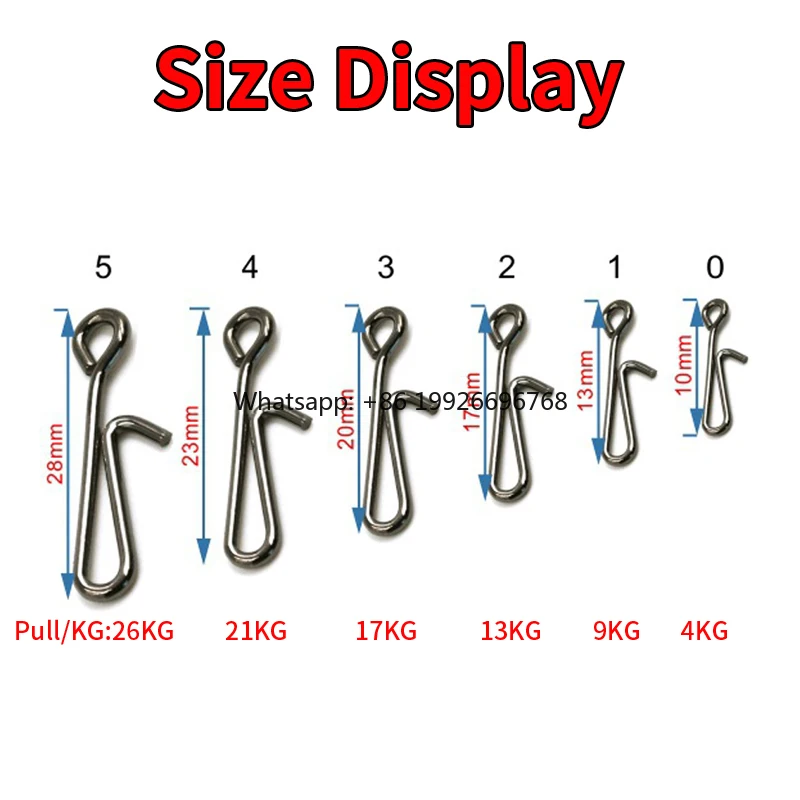 

Wholesale Stainless Steel Fishing Snap Tackle Tools Connector Fishing Accessories 0# 1# 2# 3# 4# 5# factory