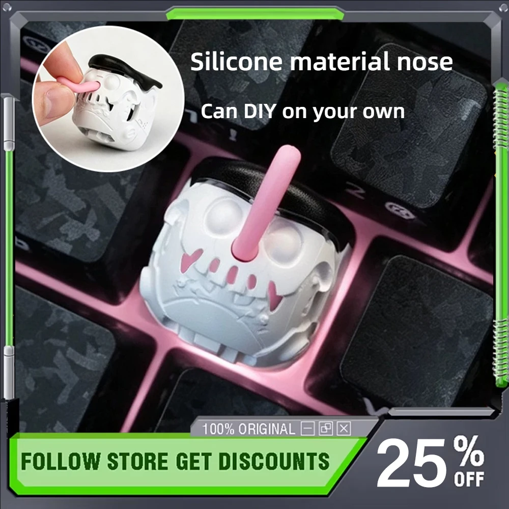 Pinocchio Anime Series Keycaps Aluminum Alloy Silicone Material Nose Keycap Cherry Profile Personalize Customized DIY Accessory