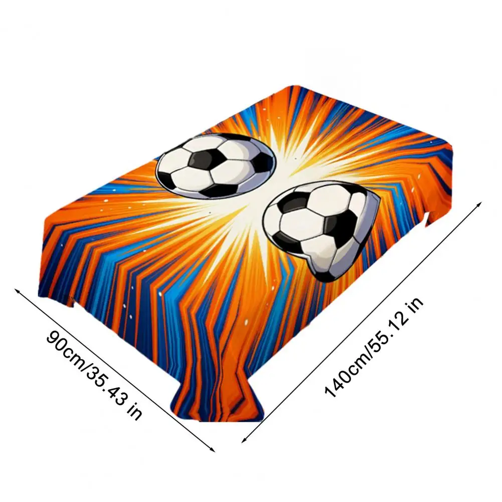 Soccer Tablecloth For Birthday Party Decoration Ball Field Rectangle Table Cover For Dining Room, Game Day Sports Party Supplies