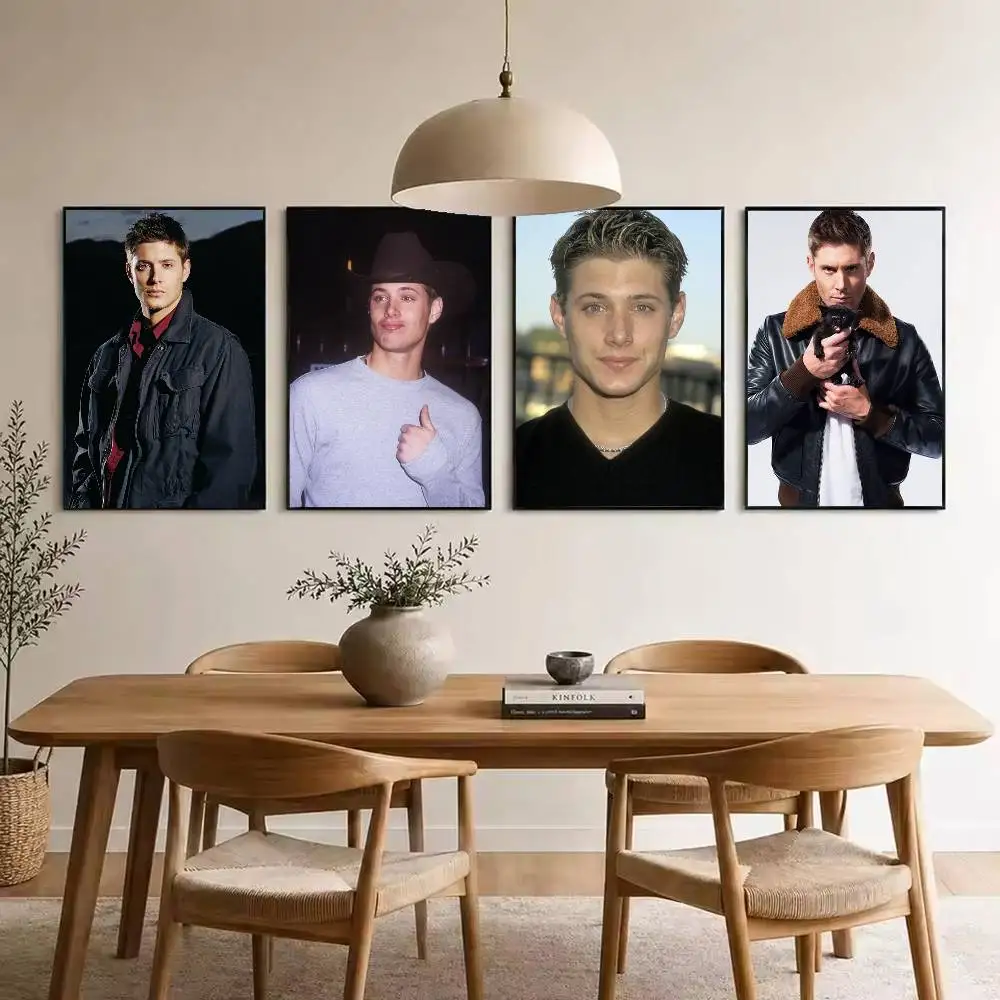 Jensen Ackles D-Dean W-Winchester  Poster Waterproof Wall Art Sticker For Bar Living Room Vintage Decor High Quality Print Gift