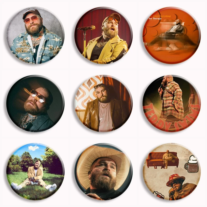 Hot Singer Teddy Swims Soft Button Pin Album Cover Aesthetic Brooches Badge Bag Decor Accessories Fans Collect Gifts
