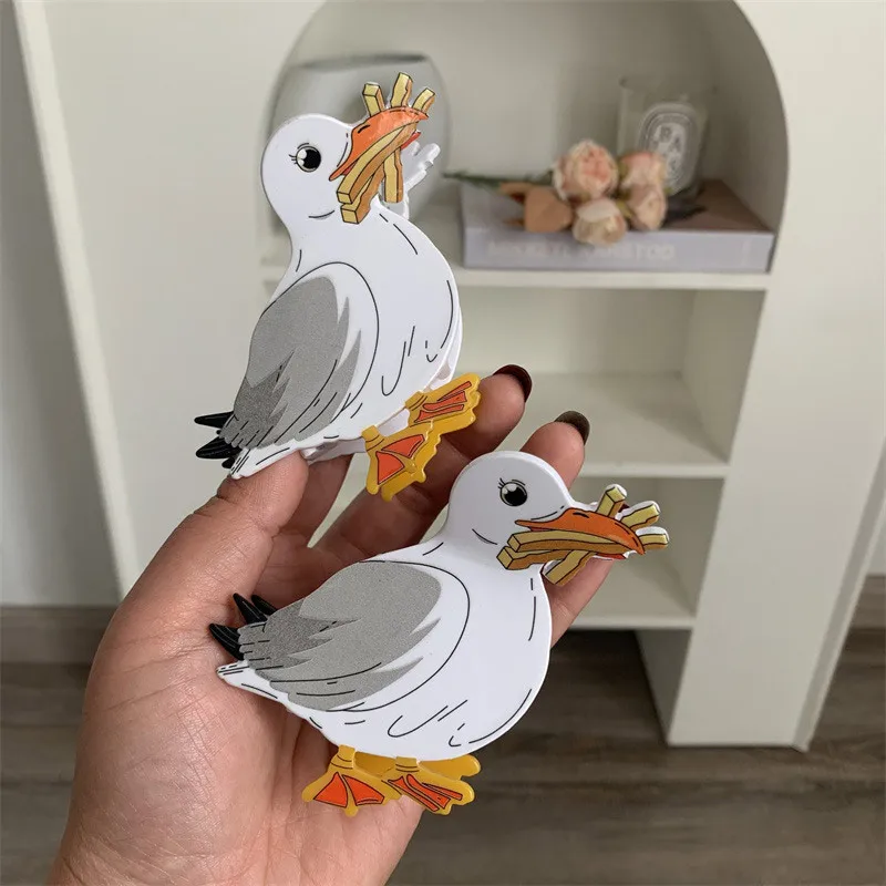 Kreative Enten-Haarspange, geeignet für halb gestecktes Haar am Hinterkopf, Haifischklammer, neues Haar-Accessoire für Frauen, süß und niedlich.