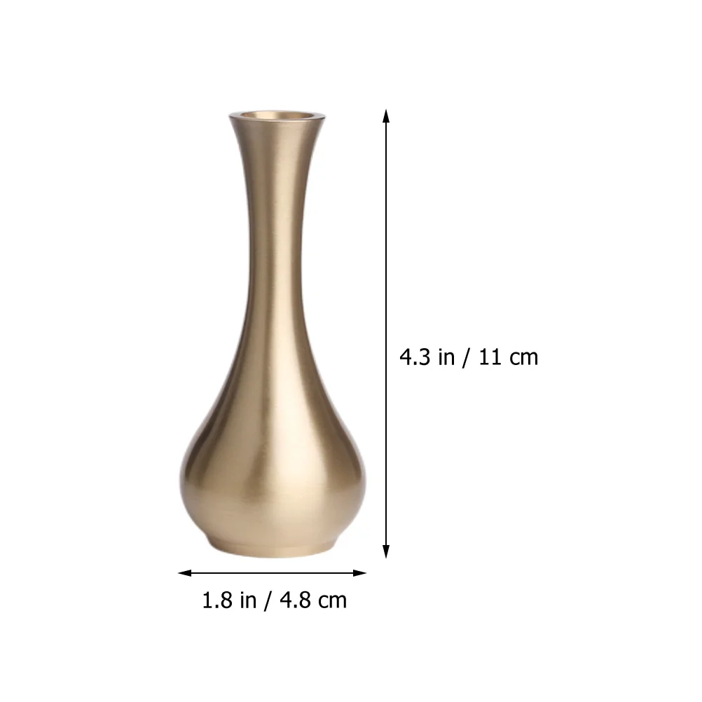 

Brass Vase Hydroponic Container Dried Flower Bottle Home Decor Living Room Office Table Centerpieces Plant Pot
