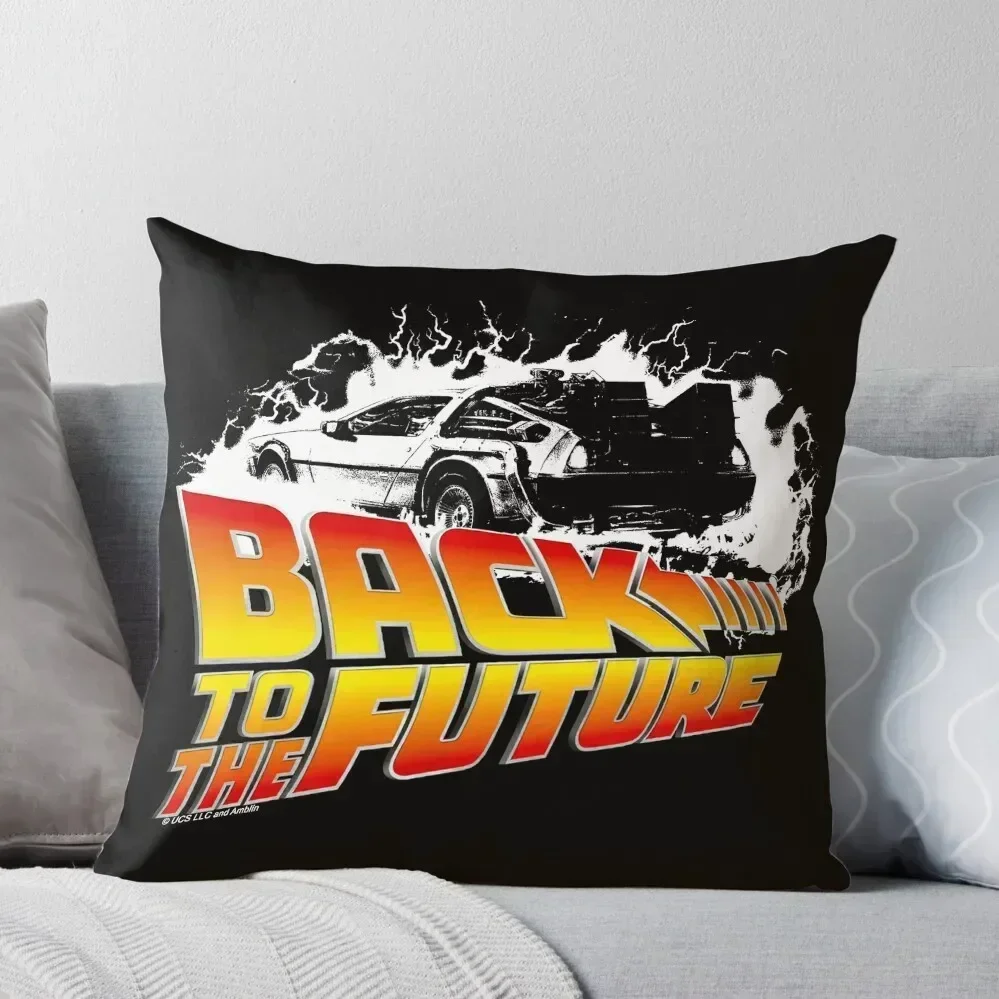 Back to the Future - DeLorean White Stencil Fan Art Throw Pillow Cushion Cover For Sofa Luxury Pillow Cover pillow