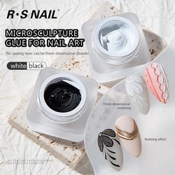 RS Nail 5ml Painting Carving Gel Nail Polish Black White 2 Colors Nail Accessories Nail Varnish Lacquer Nail Art Design Manicure