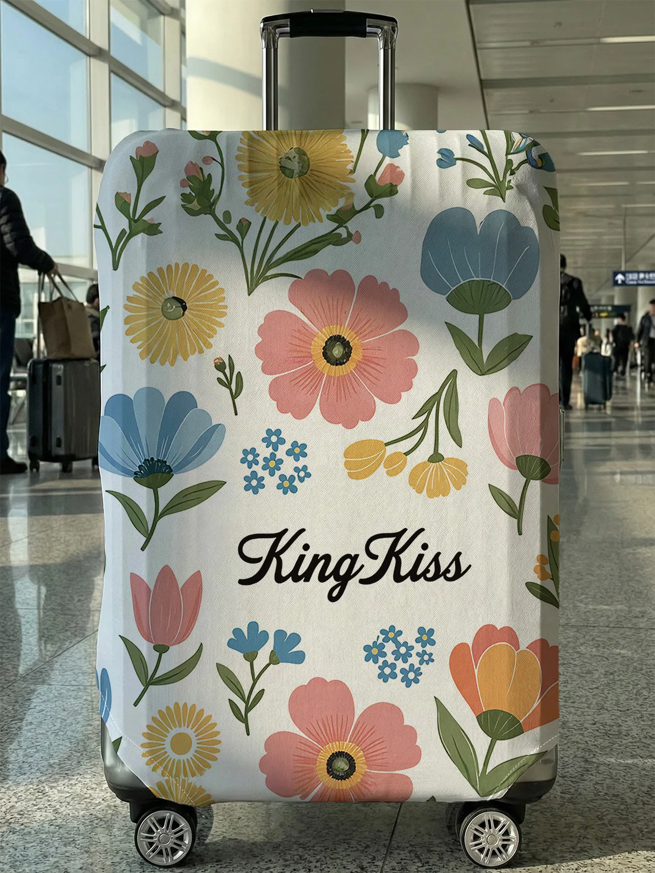 

Colorful floral luggage protection cover, suitable for 18-32 inch luggage covers, luggage handle gloves, travel accessories