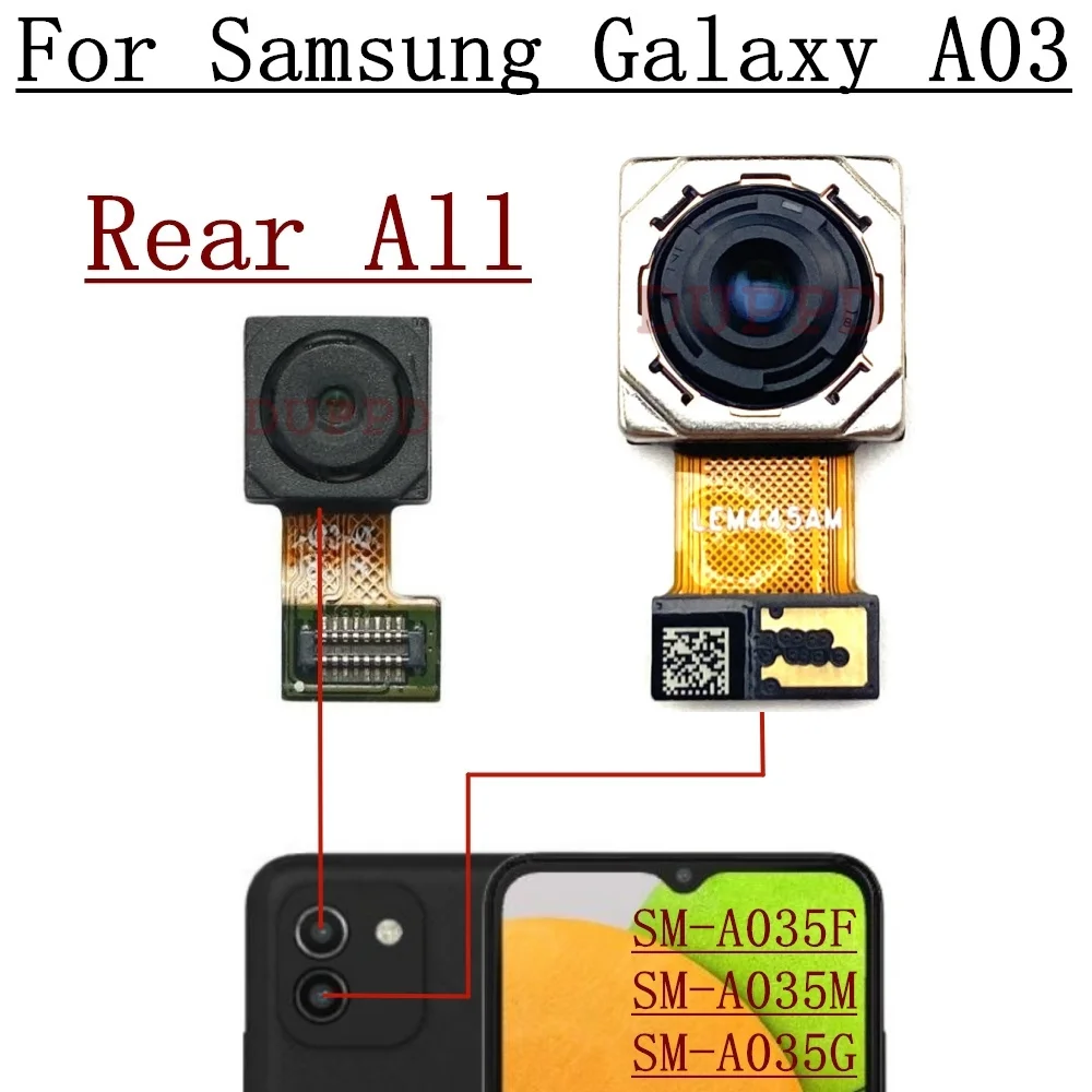 Front Rear Camera For Samsung Galaxy A03 SM-A035F A035G A035M Back Wide Depth Main Camera Module Flex Cable